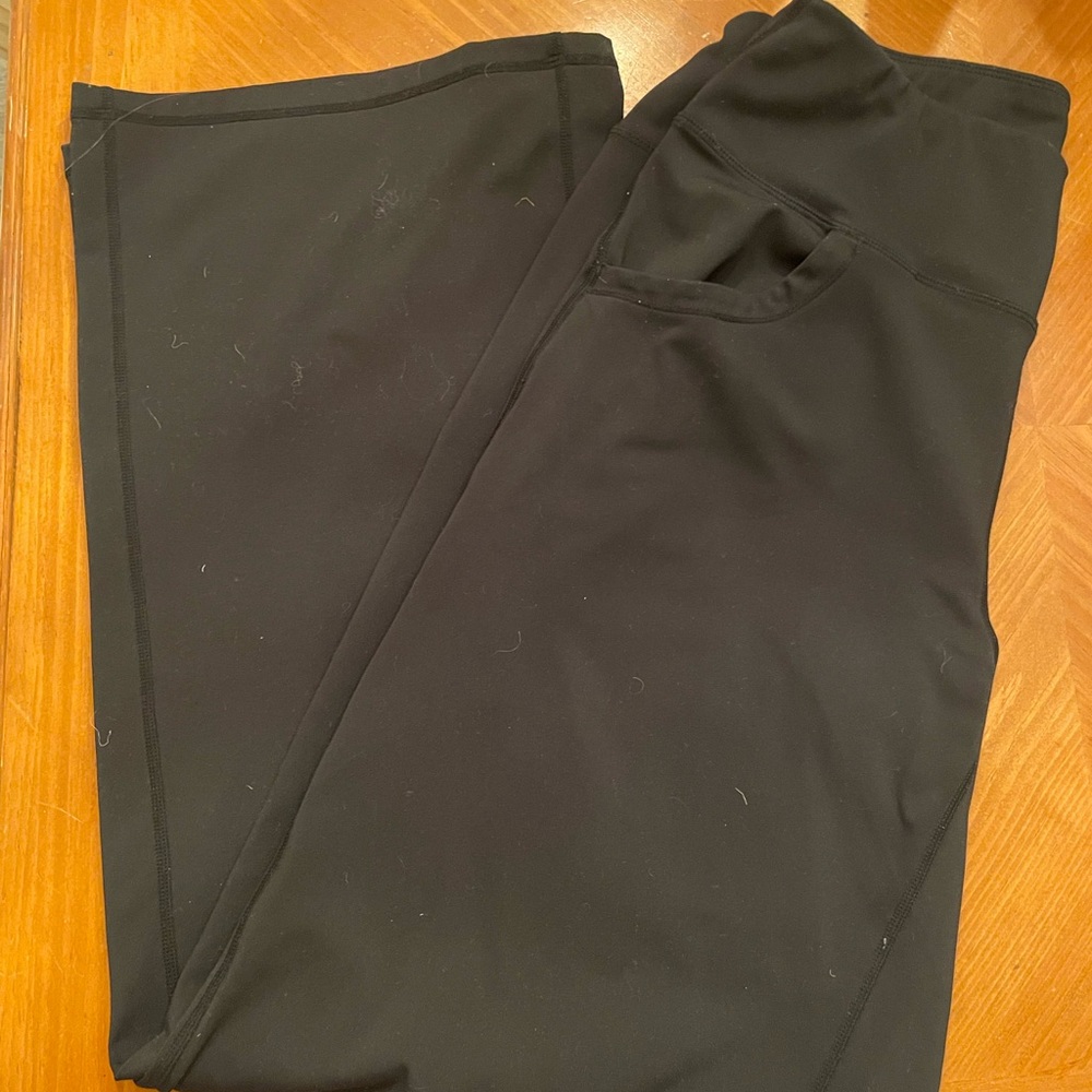 Pomover black wide leg pants